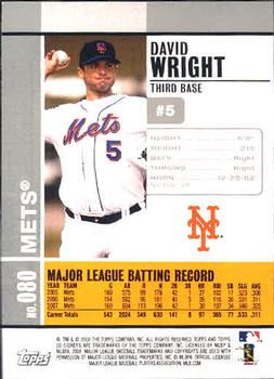 2008 Topps Co-Signers #080 David Wright Back