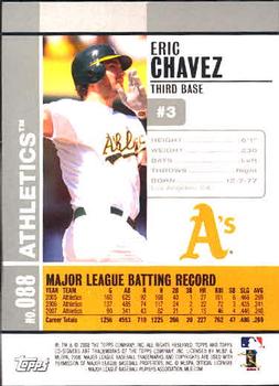 2008 Topps Co-Signers #088 Eric Chavez Back