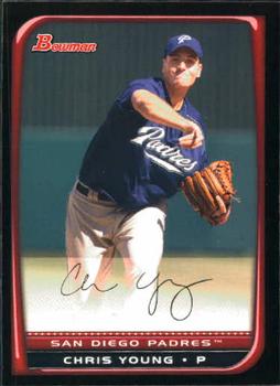 2008 Bowman #166 Chris Young Front