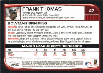 2008 Bowman #47 Frank Thomas Back