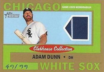 2013 Topps Heritage - Clubhouse Collection Relics Gold #CCR-AD Adam Dunn Front