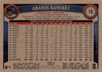 2011 Topps - Throwback #16 Aramis Ramirez Back