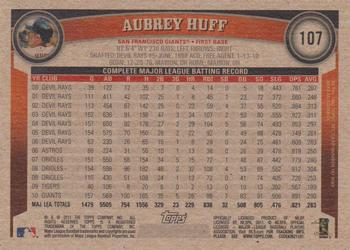 2011 Topps - Throwback #107 Aubrey Huff Back