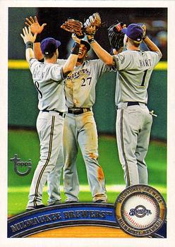 2011 Topps - Throwback #187 Milwaukee Brewers Front