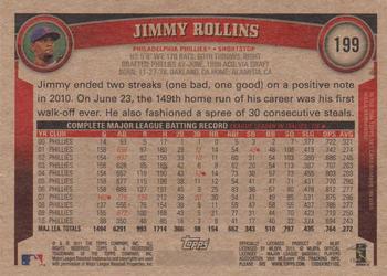 2011 Topps - Throwback #199 Jimmy Rollins Back