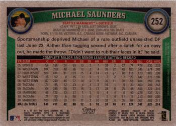 2011 Topps - Throwback #252 Michael Saunders Back