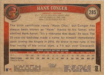 2011 Topps - Throwback #285 Hank Conger Back