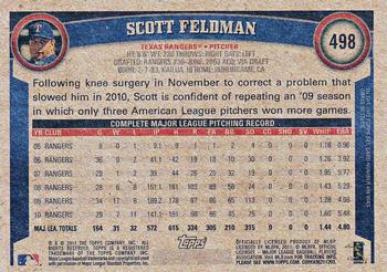 2011 Topps - Throwback #498 Scott Feldman Back