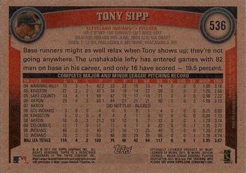 2011 Topps - Throwback #536 Tony Sipp Back