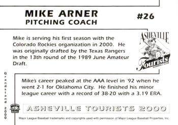 2000 Grandstand Asheville Tourists #NNO Mike Arner Back