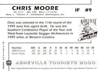 2000 Grandstand Asheville Tourists #NNO Chris Moore Back