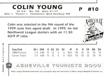 2000 Grandstand Asheville Tourists #NNO Colin Young Back