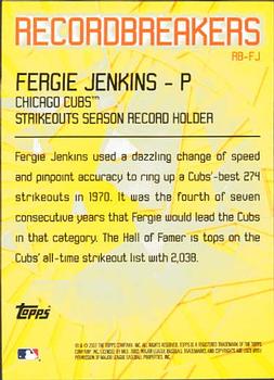 2003 Topps - Record Breakers (Series One) #RB-FJ Fergie Jenkins Back