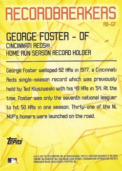 2003 Topps - Record Breakers (Series One) #RB-GF George Foster Back