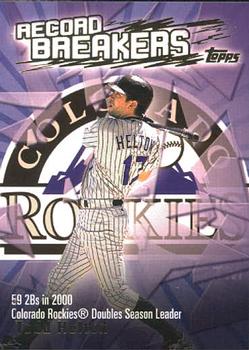 2003 Topps - Record Breakers (Series One) #RB-TH Todd Helton Front