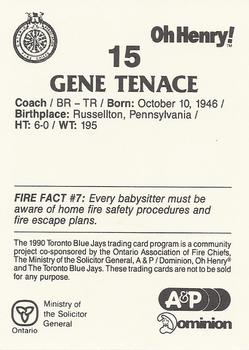 1990 Toronto Blue Jays Fire Safety #NNO Gene Tenace Back