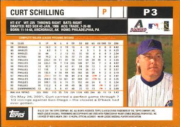 2002 Topps - Promos #P3 Curt Schilling Back
