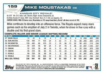 2013 Topps Opening Day #159 Mike Moustakas Back