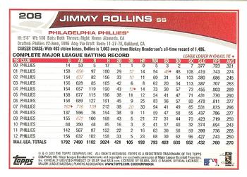 2013 Topps Opening Day #208 Jimmy Rollins Back