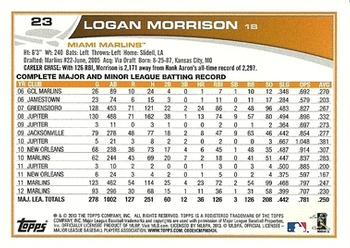 2013 Topps Opening Day #23 Logan Morrison Back