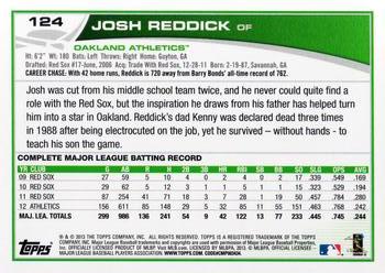 2013 Topps Opening Day #124 Josh Reddick Back