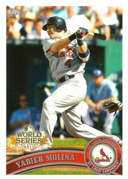 2011 Topps World Series Champions St. Louis Cardinals #WS8 Yadier Molina Front