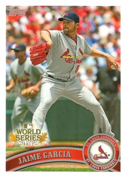 2011 Topps World Series Champions St. Louis Cardinals #WS13 Jaime Garcia Front
