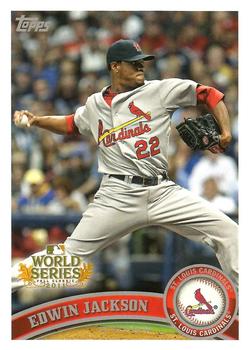 2011 Topps World Series Champions St. Louis Cardinals #WS15 Edwin Jackson Front