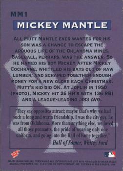 1996 Stadium Club - Mickey Mantle #MM1 Mickey Mantle Back