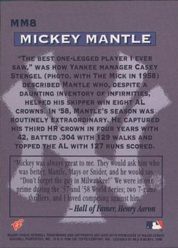 1996 Stadium Club - Mickey Mantle #MM8 Mickey Mantle Back
