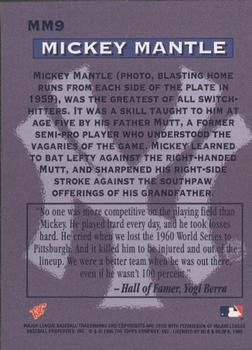 1996 Stadium Club - Mickey Mantle #MM9 Mickey Mantle Back