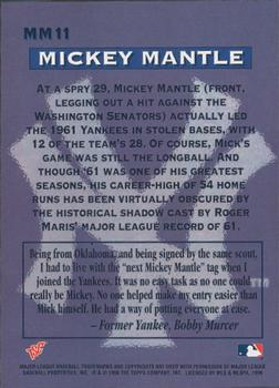 1996 Stadium Club - Mickey Mantle #MM11 Mickey Mantle Back