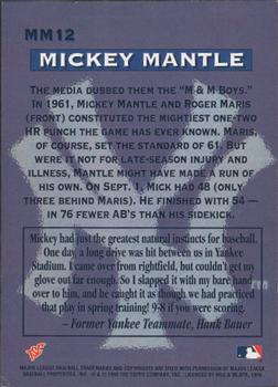 1996 Stadium Club - Mickey Mantle #MM12 Mickey Mantle Back