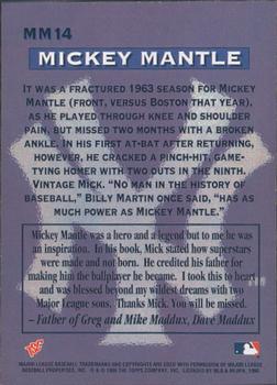 1996 Stadium Club - Mickey Mantle #MM14 Mickey Mantle Back