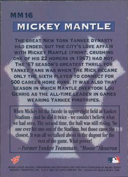 1996 Stadium Club - Mickey Mantle #MM16 Mickey Mantle Back