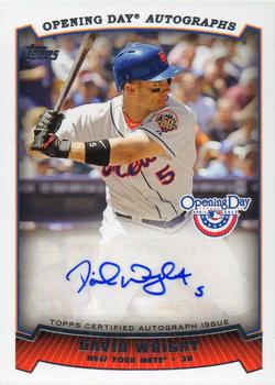 2013 Topps Opening Day - Autographs #ODA-DW David Wright Front