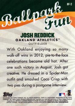 2013 Topps Opening Day - Ballpark Fun #BF-2 Josh Reddick Back