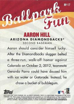 2013 Topps Opening Day - Ballpark Fun #BF-17 Aaron Hill Back