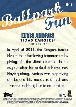 2013 Topps Opening Day - Ballpark Fun #BF-16 Elvis Andrus Back