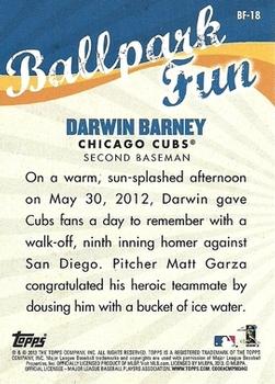 2013 Topps Opening Day - Ballpark Fun #BF-18 Darwin Barney Back