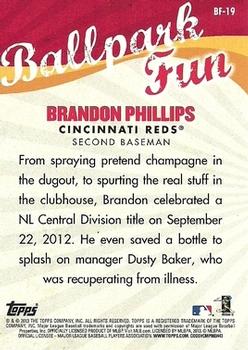 2013 Topps Opening Day - Ballpark Fun #BF-19 Brandon Phillips Back