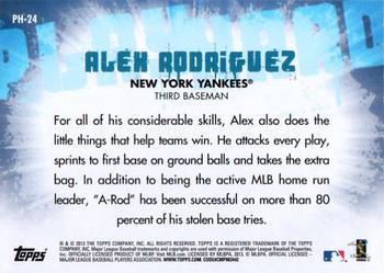 2013 Topps Opening Day - Play Hard #PH-24 Alex Rodriguez Back