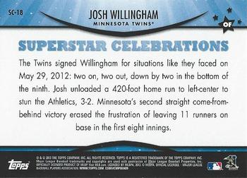 2013 Topps Opening Day - Superstar Celebrations #SC-18 Josh Willingham Back