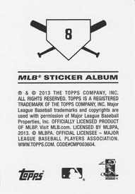 2013 Topps Stickers #8 Dylan Bundy Back