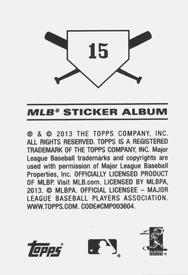 2013 Topps Stickers #15 David Ortiz Back