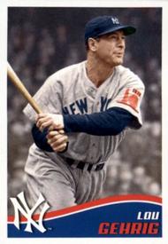 2013 Topps Stickers #27 Lou Gehrig Front