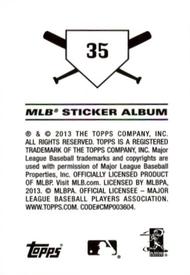2013 Topps Stickers #35 Evan Longoria Back