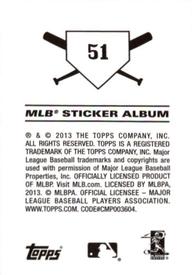 2013 Topps Stickers #51 Alex Rios Back