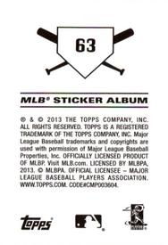 2013 Topps Stickers #63 Slider Back