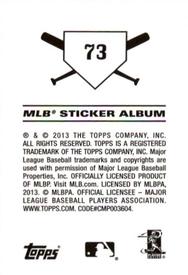 2013 Topps Stickers #73 Alex Gordon Back